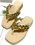 Chinelo Tamanco Quadrado Corrente Feminino do 34 ao 41 Confortável Casual