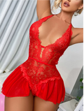 Body Sensual em Renda com Tule - Lingerie Sem Bojo