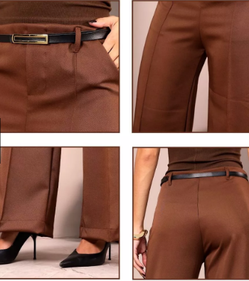 Kit 3 Calças Pantalona Alfaiataria Feminina